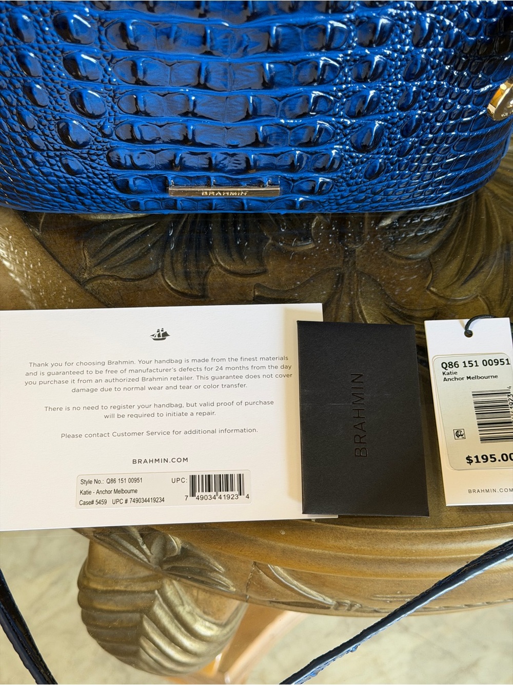 Brahmin Katie Anchor Croc-Embossed Crossbody Bag - Picture 12 of 16